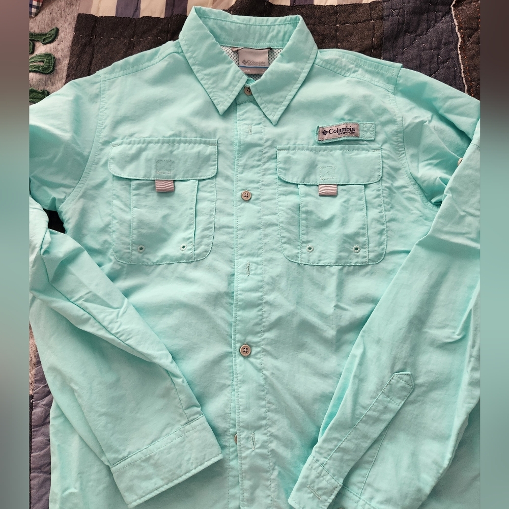 2 Columbia PFG LS shirt and SS shirt